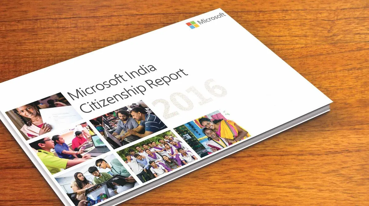Microsoft report editorial design spreads